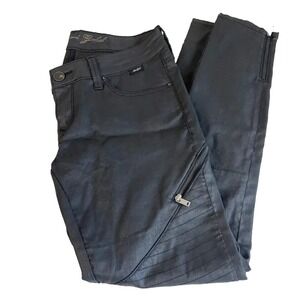 Mavi Gold Victoria Skinny Jeans Womens 28 Black Mid Rise Ankle Zipper Moto